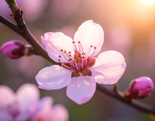 Obraz premium Blossoming spring flower in soft light