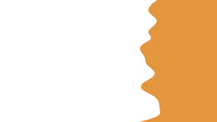 Abstract wavy orange and white background with dynamic organic shapes, ideal for modern graphic design and copy space. Minimalist aesthetic.