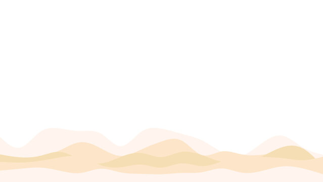 Abstract illustration of sand dunes with soft, minimalist curves and warm, neutral tones, offering a serene, natural background for design and content.