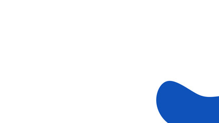 Minimalist abstract blue fluid shape on a clean white background, perfect for modern design, corporate branding, digital concepts, or presentation templates.