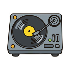 Fototapeta premium DJ turntable vector illustration design