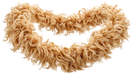 Beige fluffy fabric ring