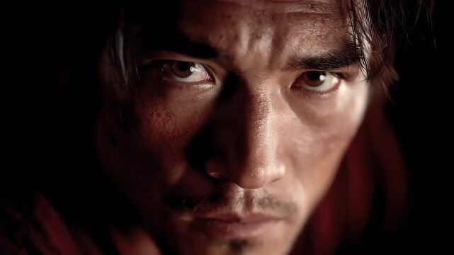 Strength and Determination in Resolute Gaze