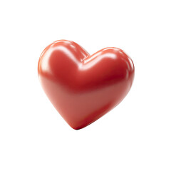 3D glossy red heart graphic