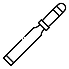 Chisel Tool Icon: Woodworking and Carpentry Equipment