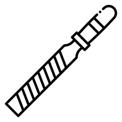 File Tool Icon: Metalworking and Hand Tools Concept