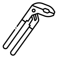Tongue-and-groove Pliers Illustration for Plumbing and Repair