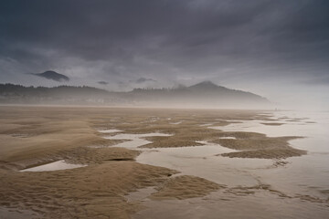 clouds over the beach