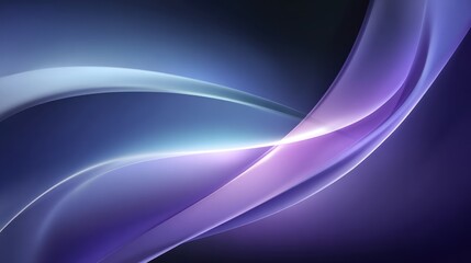 Swirling, luminous bands in shades of blue and purple, create an ethereal, flowing abstract composition against a dark background