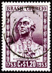 Postage stamp Brazil 1954 Alexandre de Gusmao (1695-1753), statesman, diplomat and writer