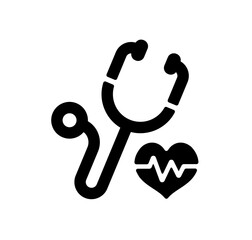 Medical stethoscope vector icon illustration