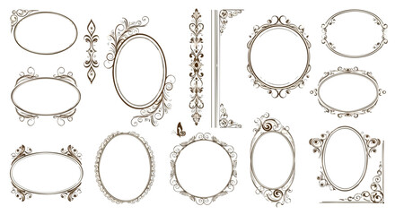 Elegant vintage frames and borders for your design projects add a touch of classic beauty to invitations or artwork