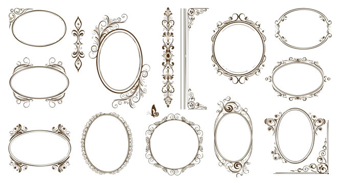 Elegant vintage frames and borders for your design projects add a touch of classic beauty to invitations or artwork
