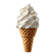 Creamy vanilla ice cream cone (1)