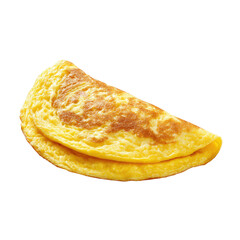 Golden-brown, folded omelet slice