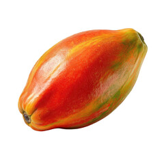 Vibrant, oval-shaped papaya with a mix of red and green hues