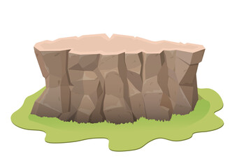 Detailed rocky mountain or plateau