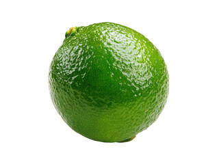 Vibrant green citrus fruit with textured peel against dark background lime, Isolated, Png Transparent Background