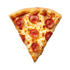 Pizza slice with pepperoni and cheese