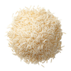 Pile of uncooked white rice grains