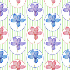 Floral seamless pattern. Rhododendron. Floral motifs for use in wallpaper, covers, packaging. For textiles, cotton fabrics, linen. For use in wallpaper, wrappings. Interior decor. Raster illustration.