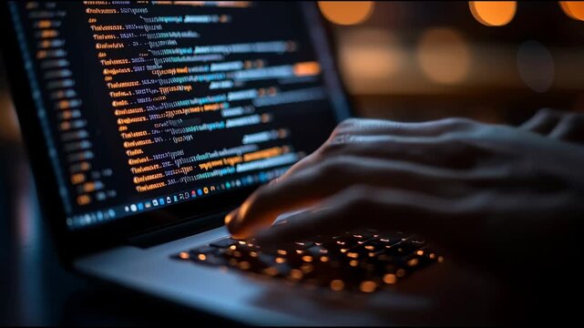 Cybersecurity data center access via laptop. - Powered by Adobe