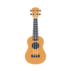 Obraz premium Flat Vector Illustration of Ukulele Guitar
