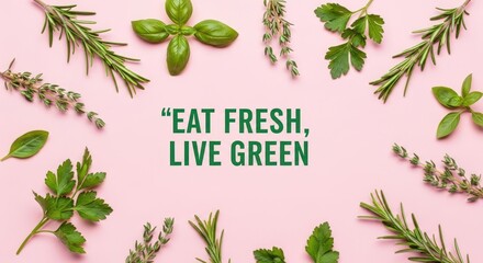 Embrace vibrant, healthy living with fresh herbs and a positive mindset.