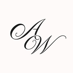 AW fashion luxury initial logo vector