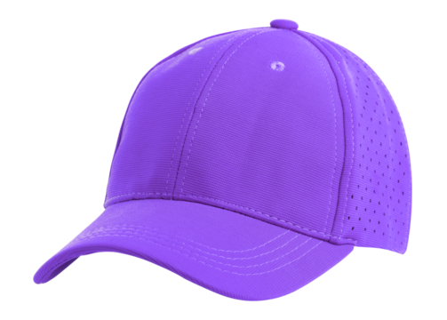 Side View Realistic Cap Mock Up In purple Flash Color is a high resolution hat mockup to help you present your designs or brand logo beautifully.	