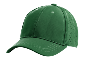 Olive green baseball cap isolated on transparent background, perfect for fashion and branding design.