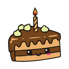birthday cake vector illustration design