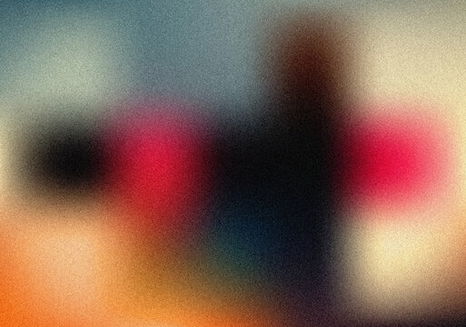 Abstract blurred background with textured noise, warm and cool tones, dark vignette,  subtle grain,  vintage feel,  desaturated colors,  soft focus,  artistic bokeh effect,  stylish overlay.