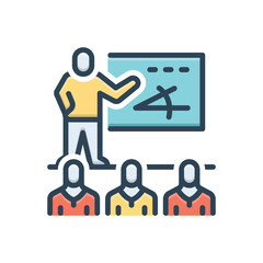 Color illustration icon for tuition