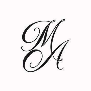 MA fashion luxury initial logo vector