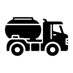 Tanker Truck Pictogram Vector Icon Isolated Illustration