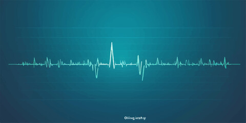 Medical graph with green heart beat on the monitor