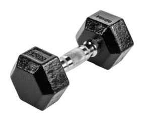 Weightlifting action with dumbbell gym environment fitness focus isolated on transparent background