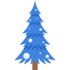 Winter Christmas Tree Illustration