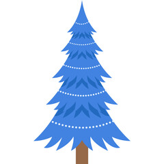 Winter Christmas Tree Illustration
