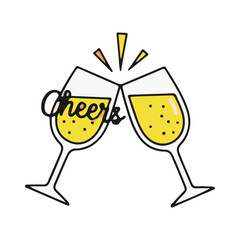 cheers vector illustration design