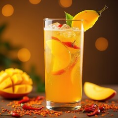 Refreshing Mango Chili Beverage Splash