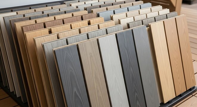 Variety of Composite Decking Colors on Display.