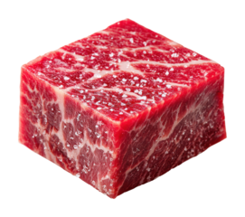 Slicing premium wagyu beef culinary arts kitchen food isolated on transparent background