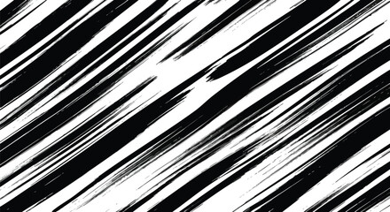 Dynamic black brush strokes across white background create abstract modern art texture