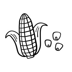 Simple Corn Drawing