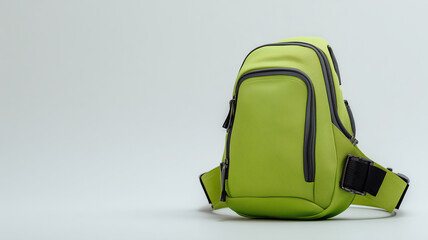 Green crossbody bag with transparent background