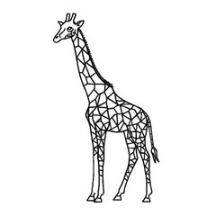 Obraz premium Stylized Geometric Animal Art for Branding