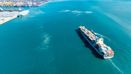 Transportation of cargo planes and container ships Global import and export industrial logistics...