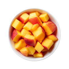 Bowl of cubed Peach png